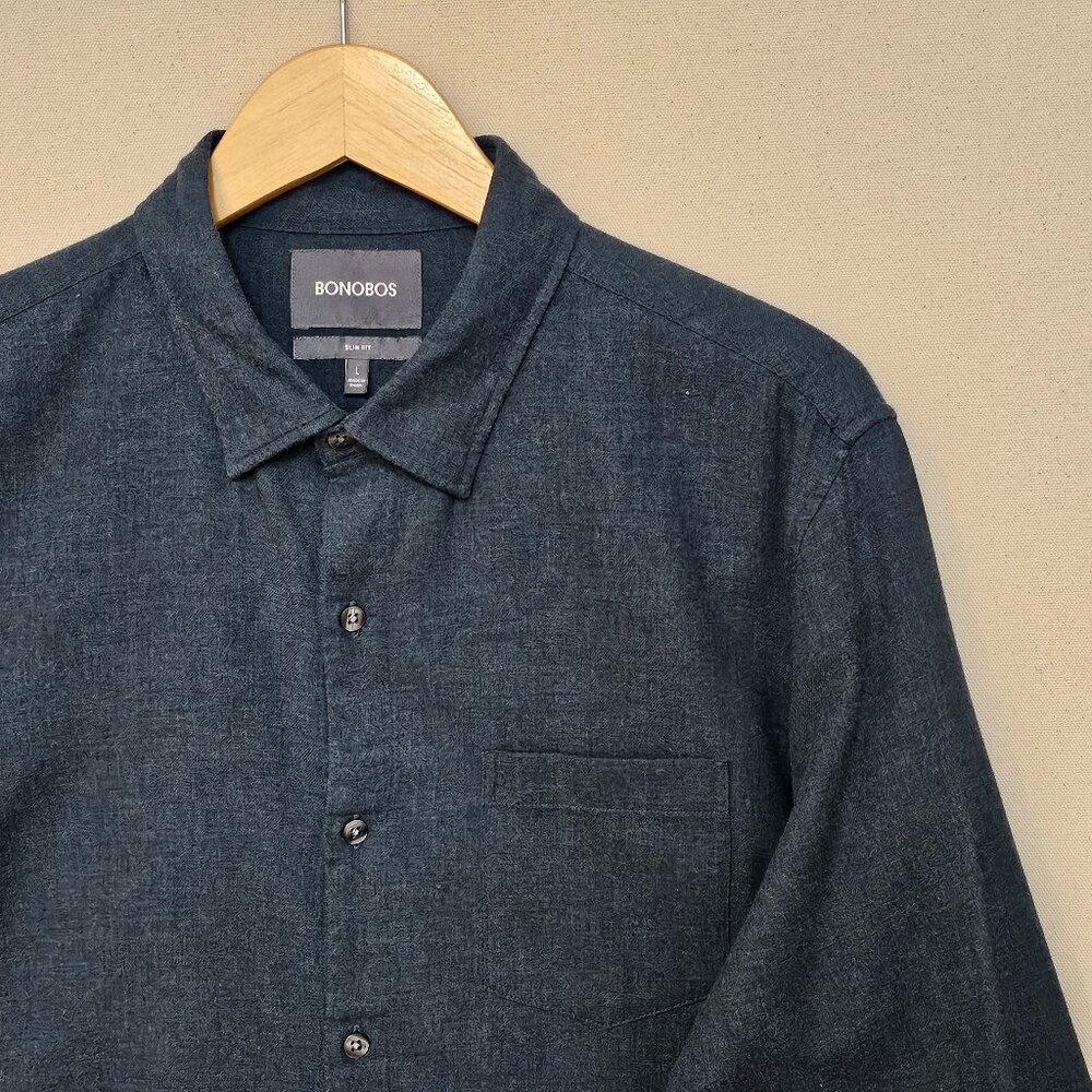 Bonobos Slim Fit Flannel Button Down L